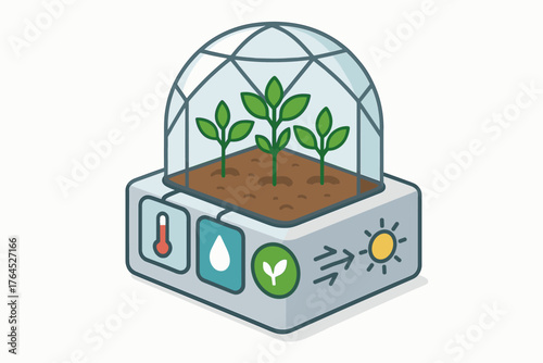 Smart greenhouse technology with plant growth monitoring and climate control
