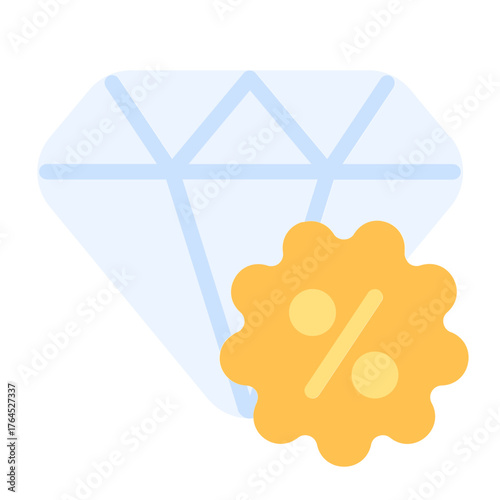 vip sale icon with flat style