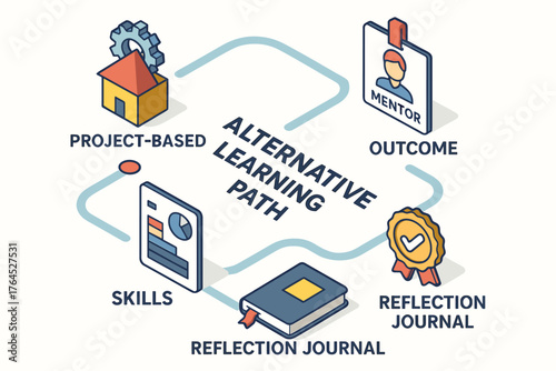 Alternative learning path: skills, outcomes, project-based, mentorship, reflection journal
