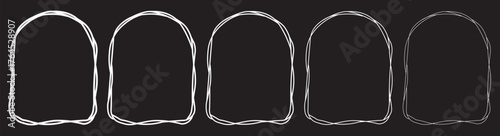 Set of nautical ropes shapes silhouette .Set of black isolated silhouette of chains on black   background. Vector rope chain border set black and white design element