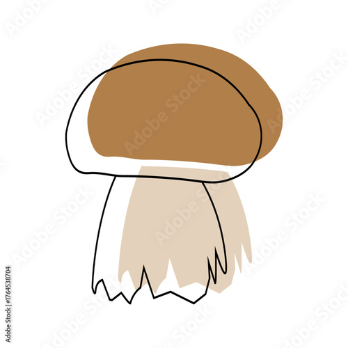 white mushroom graphic drawing