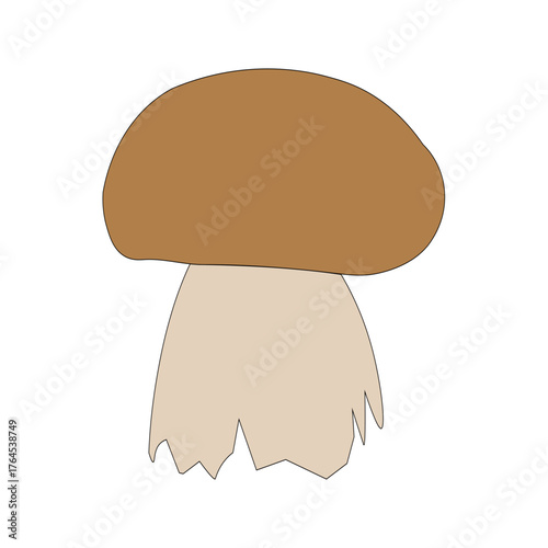 white mushroom graphic drawing