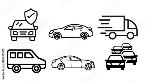 Speedy Delivery Truck Icon for Logistics and Transportation Services, Express Shipping Solutions, and Fast Freight Services Symbol