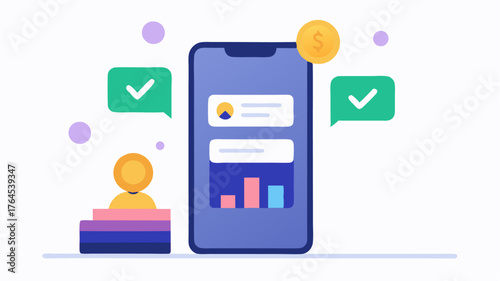 A mobile interface showcasing realtime transaction notifications paired with spending insights using AI to suggest savings tips based on user behavior.