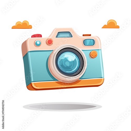 Camera vector illustration isolated