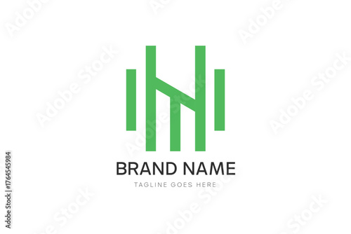 Abstract initial letter HM or MH logo design vector for property and construction, company logo design template