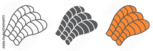 Sashimi icon, asian and food, sushi sign, vector graphics, a linear pattern on a white background. editable stroke