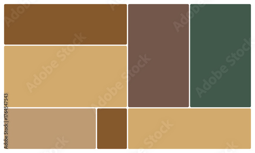 bento grid vector Abstract geometric background earth tone color palette modern layout for presentation or web d