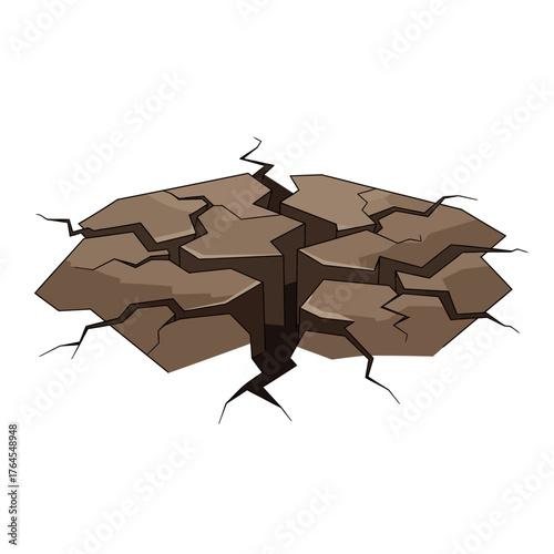Dry cracked earth ground texture showing environmental drought and soil damage concept