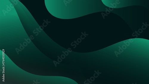 Luxury Dark Green Fluid Abstract Layers