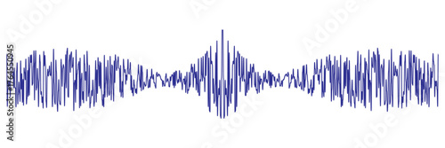 Sound / audio wave or soundwave line art vector icon for music apps and websites