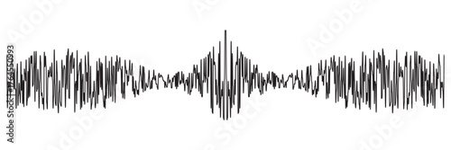 Sound / audio wave or soundwave line art vector icon for music apps and websites