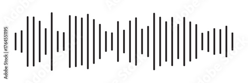 Line sound wave music audio icon one art voice continuous hand. Podcast line sound soundwave noise sketch drawn drawing doodle outline recording frequency vocal waveform microphone background