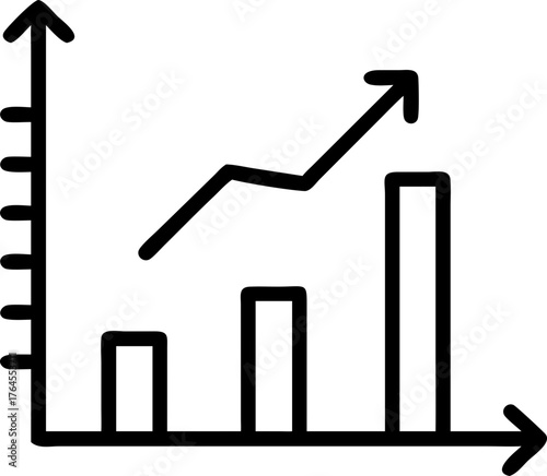 This bar chart icon features several vertical bars that increase in height, showcasing a steady upward trend. It symbolizes progress and improvement in data analysis or business metrics