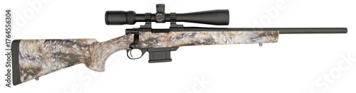 Camouflage bolt action rifle