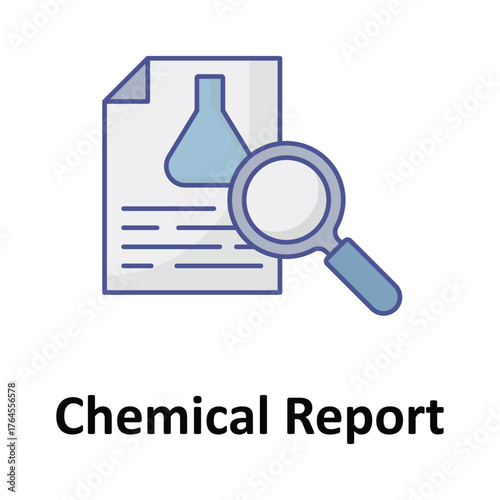 Chemical Report Vector Icon which can easily modify or edit