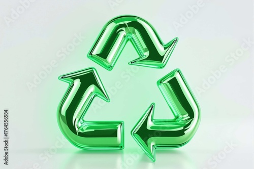 Symbole de recyclage écologique en plastique – illustration durable et moderne