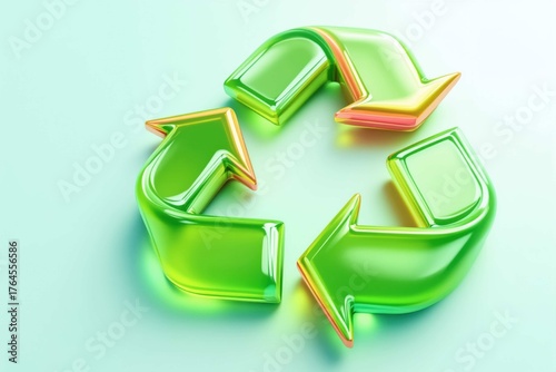 Symbole de recyclage écologique en plastique – illustration durable et moderne