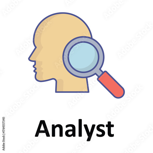 Analyst Vector Icon which can easily modify or edit