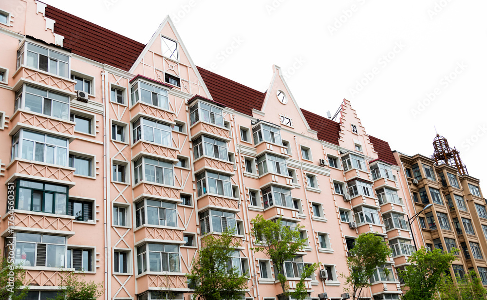 Fototapeta premium Facade of beautiful European architecture