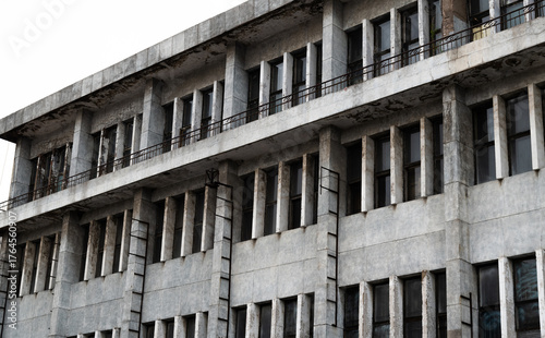 Fotografie Old cement brick wall buildings