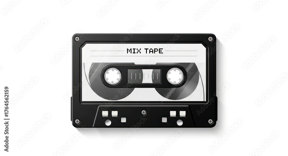 Obraz premium Retro Cassette Tape Mix Tape Vintage Audio Recording.