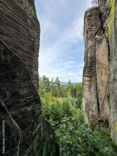 Prachov Rocks sandstone formations in Bohemian Paradise, Czech Republic