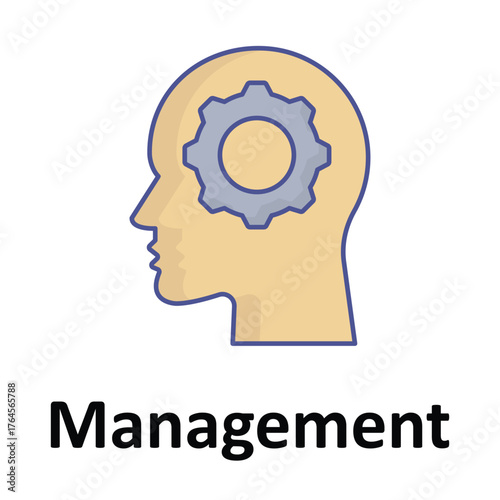 Management Vector Icon which can easily modify or edit