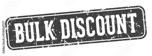 bulk discount rectangular sign. bulk discount stamp