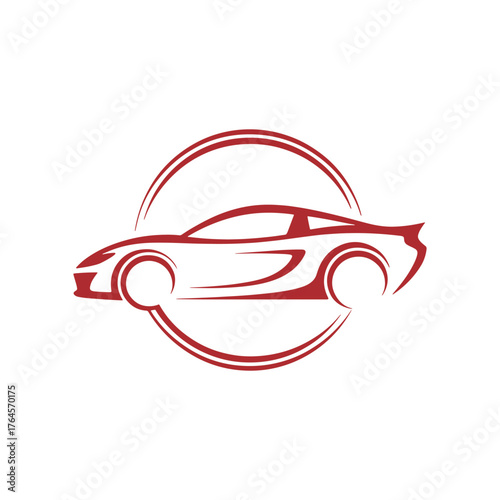Modern Car Logo Design – Automotive Emblem, Racing, Luxury Vehicle, Garage, and Speed Concept Vector