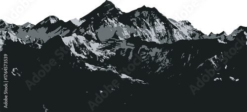 Himalaya Mountains Vector