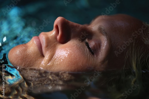 Close-up of a serene face p...