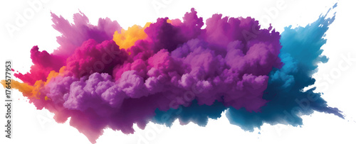 Abstract watercolor splashes of light blue and white color create a vintage cloudscape pattern on paper