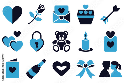 Medical and pharmacy icon set flat vector illustration of healthcare elements isolated on white background