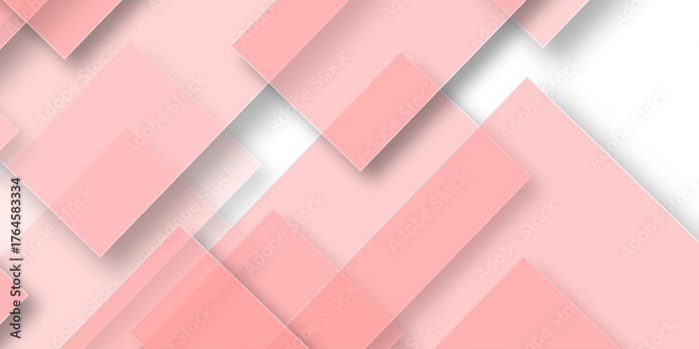Obraz premium Minimalistic geometric pink abstract background. abstract background with transparent rhombus geometric diagonal triangle patterns vibrant header design. Geometric background poster design template.