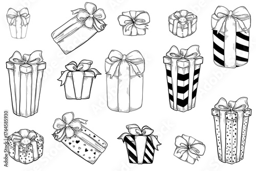 Cute Hand Drawn Gift Box Vector Illustration