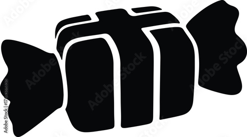 Vector candy wrapped silhouette sweet treat illustration