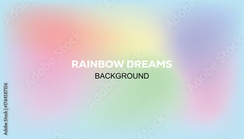 Sky Rainbow background. Modern bright rainbow colors.  Easy editable soft colored vector banner template. Premium quality.