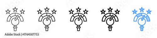 Performance Review Icon Different Style Outline Collection Set 