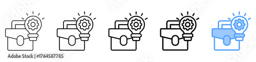 Job Skills Icon Different Style Outline Collection Set 
