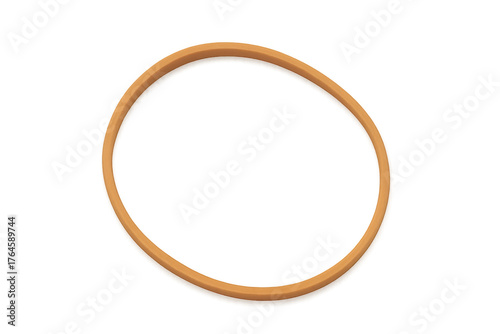 Rubber band forming an elastic, stretching circle, representing flexibility and office organization