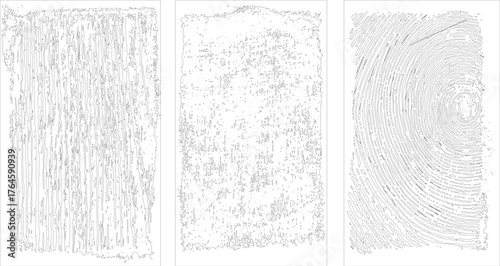 Set of grunges noise line set Vintage Lines Textures. Full-page old-line texture Grid spotted pattern. Abstract grunge lined texture. Distressed uneven vectors design on transparent 