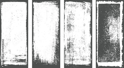 Old Grunge Black and White Texture set with Distressed Overlay and Scratched Grain Effect Grey with Vintage Abstract Texture Template vector design on transparent background.