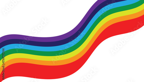 Colorful Rainbow Vector Illustration. Creative Sky Rainbow Cloud Vector modern design used for social media post, t shirt design, banner poster 