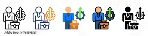 Career Development Icon Multiple Style Collection Set 