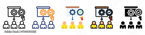 Training Evaluation Icon Multiple Style Collection Set 