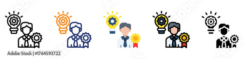 Professional Skills Icon Multiple Style Collection Set 