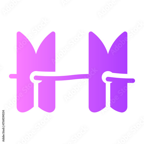 clothes line gradient icon