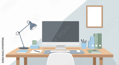 Hybrid Work & Digital Nomad Modern Workspace Setup for Remote Productivity & Focus