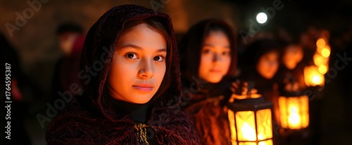 The las posadas procession glows with heartfelt joy and vibrant tradition.